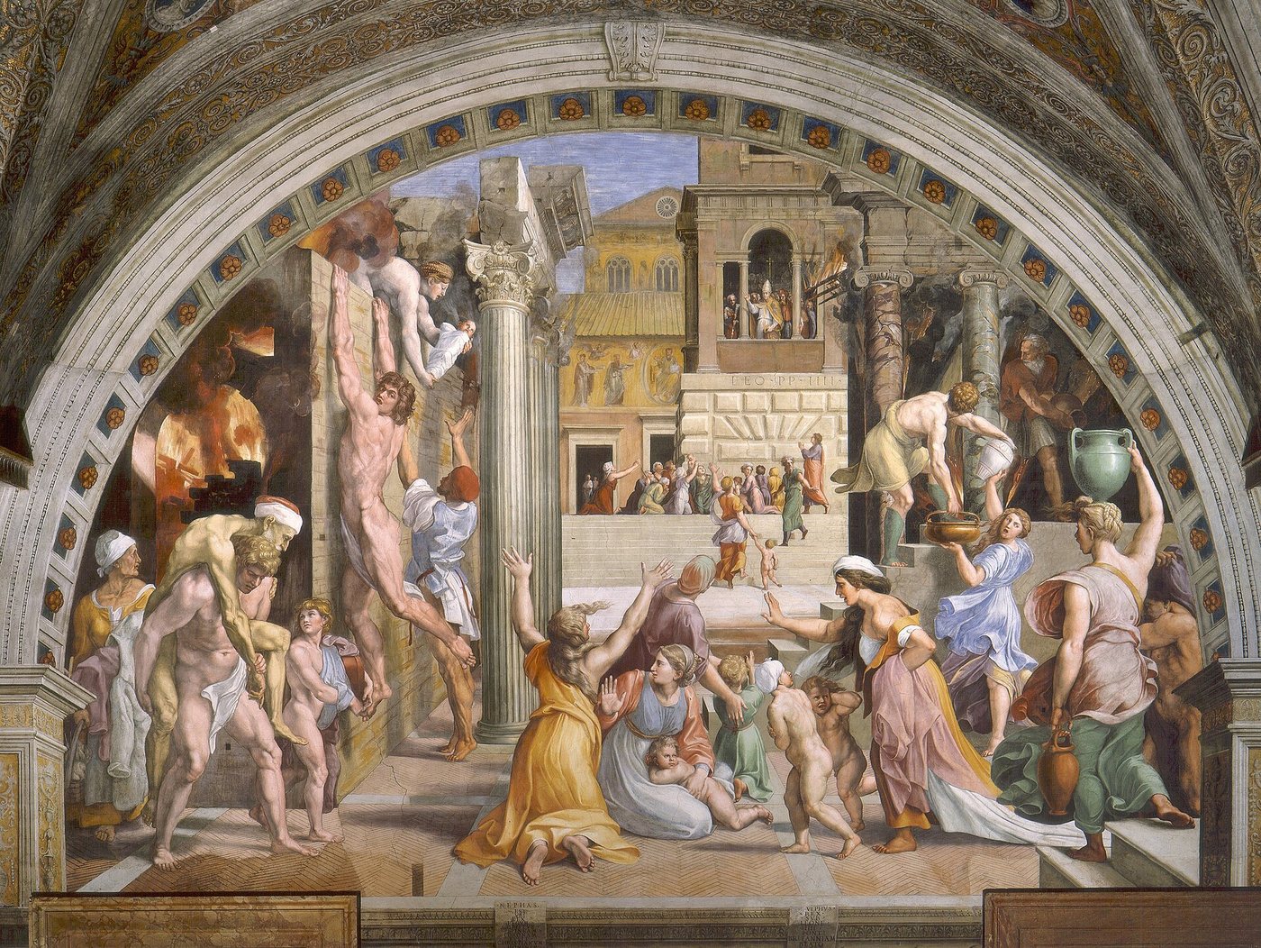 Raphael's Fire in the Borgo fresco