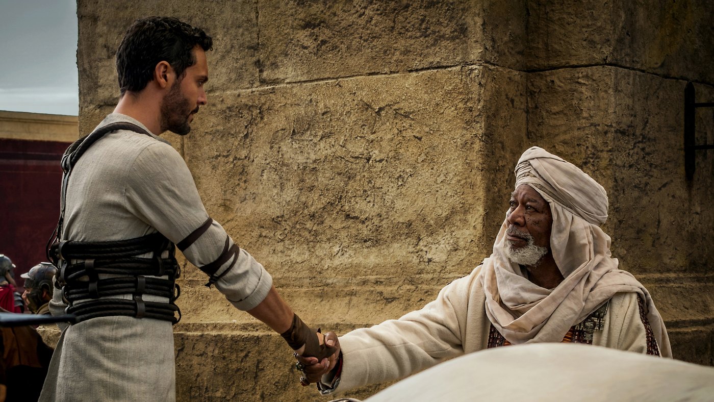 Morgan Freeman and Jack Huston